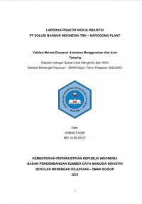 PT Solusi Bangun Indonesia, Narogong Plant : Validasi Metode Ekspansi Autoclave Menggunakan Alat Auto Tamping