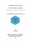 PT PUPUK SRIWIDJAJA LABORATORIUM PUSAT (3), PALEMBANG : Analisis cooling water pada cooling water sytem pabrik pusri III