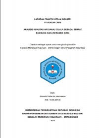 PT Bogor Labs, Bogor : Analisis kualitas air Danau Cilala sebagai tempat budidaya ikan (keramba ikan)