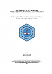 PT Solusi Bangun Indonesia, Narogong Plant : Analisis Kadar Surfaktan Anionik dalam Sampel Cement Strength Enhancer Secara Spektrofotometri UV-Visible