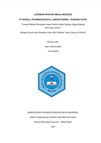 PT NOVELL PHARMACEUTICAL LABORATORIES, BOGOR : Transfer Metode Penetapan Kadar Fenitoin dalam Sediaan Kapsul Metode HPLC dan UHPLC