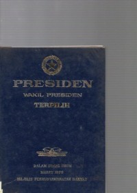 Presiden Wakil Presiden Terpilih dalam sidang Umum Maret 1978