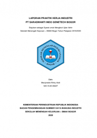 PT SARASWANTI INDO GENETECH, BOGOR : Analisis Kadar Kolesterol dalam Susu Bubuk dengan Gas Cromatography Flame Ionization Detector (GC-FID)