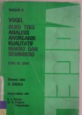 Buku Teks Analisis Anorganik Kualitatif Makro dan Semi Mikro Bagian II ( Textbook of Macro and Semimicro Qualitative Inorganic Analysis)