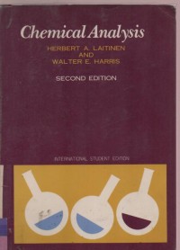 Chemical Analysis An Advanced Text and Reference