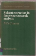 Solvent Extraction In Flame Spectroscopic Analysis