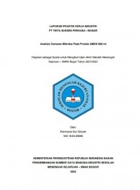 PT Tirta Sukses Perkasa : Analisis Cemaran Mikroba Pada Produk AMDK 600 ml
