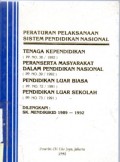 Peraturan Pelaksanaan Sistem Pendidikan Nasional