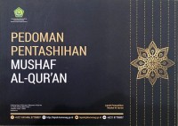 Pedoman Pentashihan Mushaf Al-Qur'an