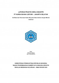 PT Karsa Buana Lestari, Jakarta : Verifikasi dan Penentuan Kadar NH3 pada Udara Ambien dengan Metode Indofenol