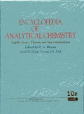 Encyclopedia Of Analytical Chemistry: Application, Theory and Instrumentation Volume 10B