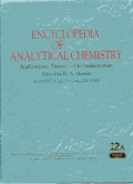 Encyclopedia Of Analytical Chemistry: Application, Theory and Instrumentation Volume 12A