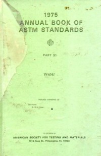 1975 Annual Book of ASTM Standards part 31; water