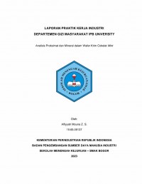Departemen Gizi Masyarakat IPB : Analisis Proksimat dan Mineral dalam Wafer Krim Coklat Mint