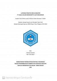 PT Aqua Golden Mississipi, Sukabumi : Analisi Total Coliform pada Air Minum Dalam Kemasan 5 Gallon