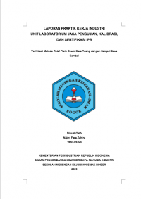 Unit Laboratorium Jasa Pengujian, Kalibrasi dan Sertifikasi IPB, Bogor : Verifikasi Metode Total Plate Count Cara Tuang dengan Sampel Saus Sambal