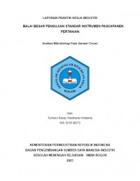 Balai Besar Penelitian dan Pengembangan Pascapanen Pertanian, Bogor : Analisis Mikrobiologi Pada Sampel Cincau
