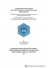 PT Timah Tbk. : Perbandingan Analisis Kadar Sn dalam Bijih Timah Metode Volumetri dan Metode X-Ray Fluorescence (XRF)