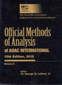 Official Methods of Analysis of AOAC International Volume 2